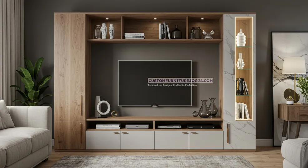 Jasa Pembuatan Cabinet Tv besar Jogja